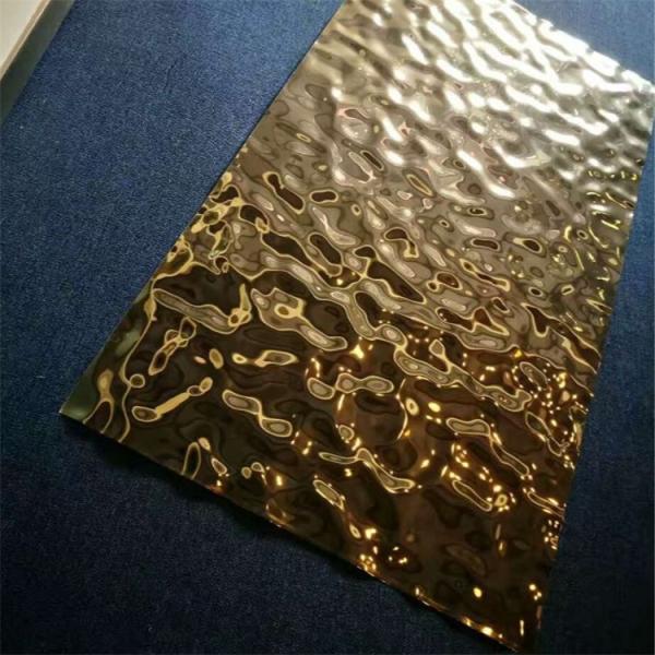 Hammered Stainless Steel Sheets Gold 304 316 Mirror Finish For Column Cover Cladding