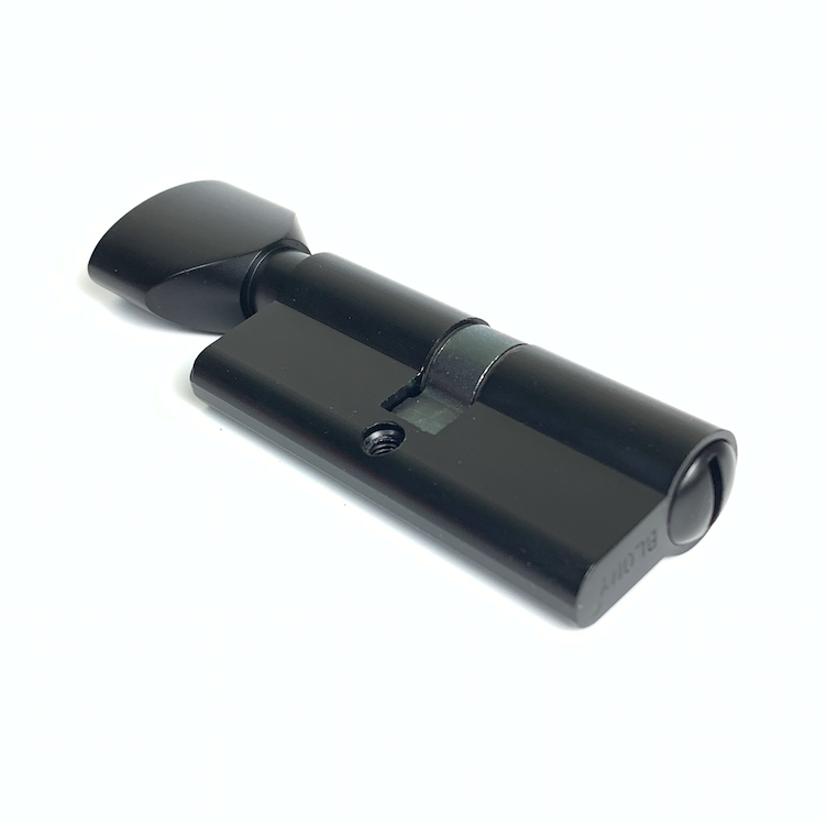 Zinc Alloy Black Cylinder Lock WC Bathroom Cylinder Lock 70mm