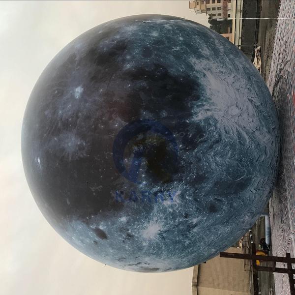 Digital Printing Inflatable Moon Model With Led Light For Events Customized Color