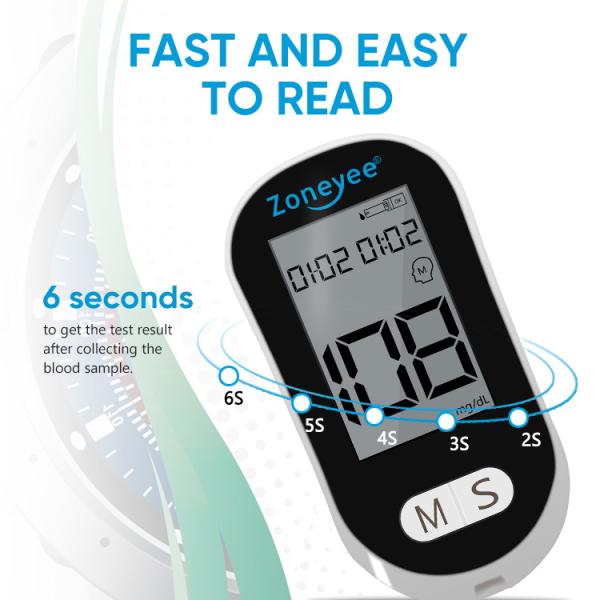 2023 Best Health Care  Electronic Blood Glucometer Test Strips Sugar with 250 Memory Medical Equipment Glucometer