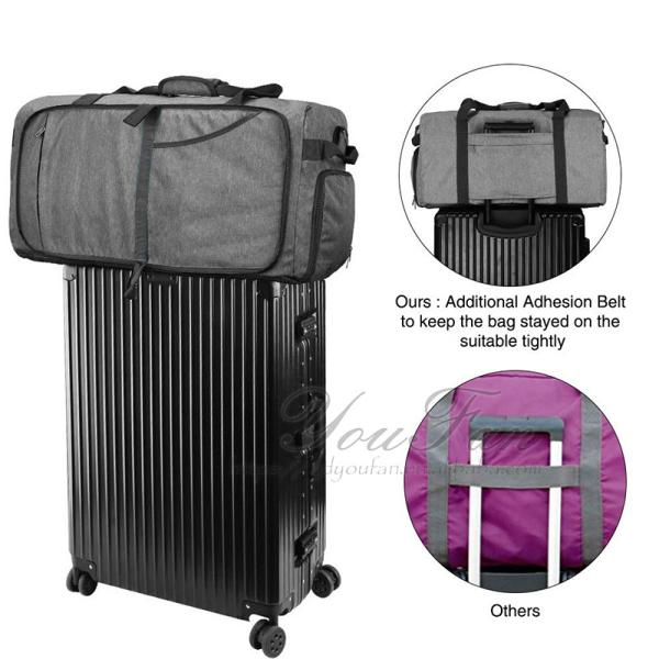 Foldable Travel Duffel Bags ,  Mens Weekend Travel Bag With Shoe Compartment