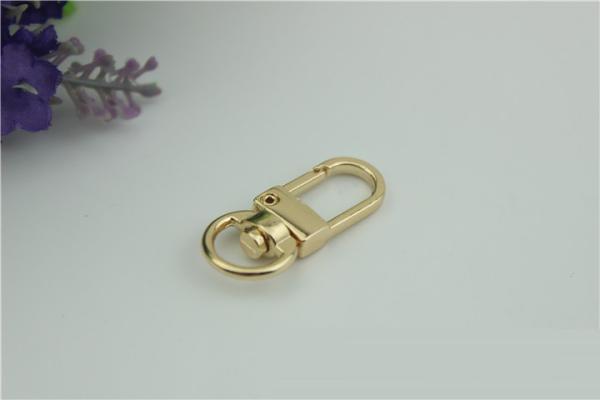 Lanyard accessories zinc alloy hanging brush anti brass 11 mm round eye bolt snap hook bag