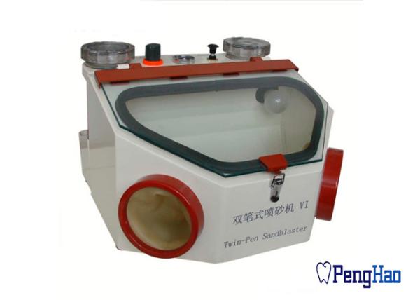 Powerful Dental Lab Equipment / Twin - Pen Sandblaster For Porcelain Crowns Polishing