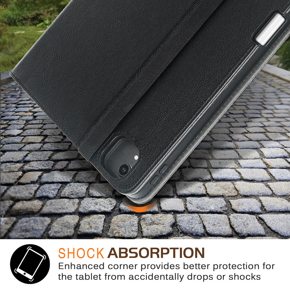 Laudtec Fold Stand Leather Flip Case for iPad Air 11 2025 PU Leather Folio Cover Flip Stand Shell for iPad Air 5