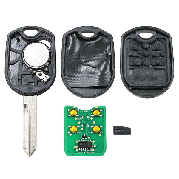 4 Button 315Mhz CWTWB1U793 4D63 Chip Fob Remote Control Car Key Uncut Ignition, For Ford