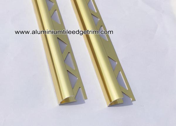 YC12 Shiny Gold Aluminum Tile Edge Trim / Corner Brace For Decoration Or Construction