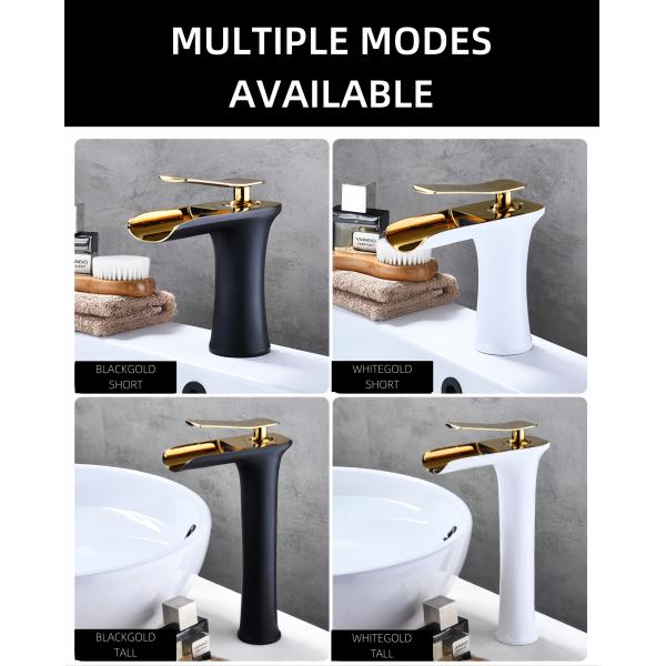 Multi Colors Wash Basin Faucet Brass Body Modern Customizable Electroplated Surface