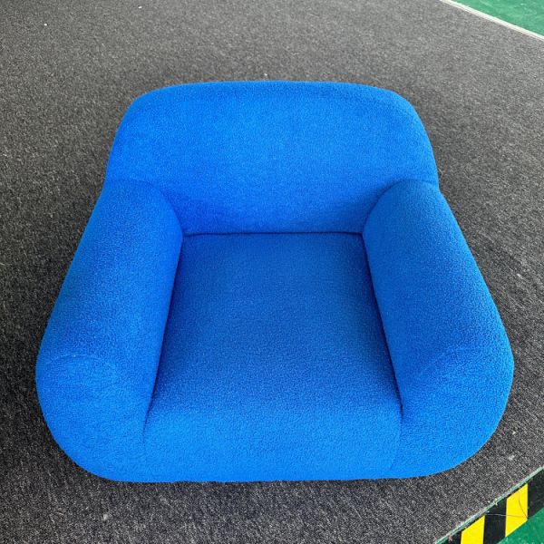 Modern Single Person Reclining Square Leisure Sofa Chair with Sponge Fabric Compressed Sofa for Living Room & Bedroom Villa Use