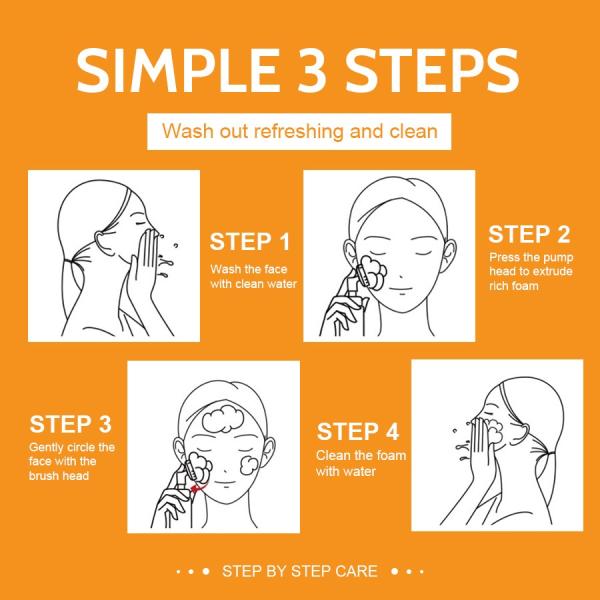 Etiqueta personalizada Curcuma limpiador de aceite control limpiador limpiador hidratante y brillante limpieza de la piel mousse