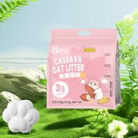 Longueur 3-15mm Granules avec Cassava Cat Litter clé pour nettoyer et frais à la maison