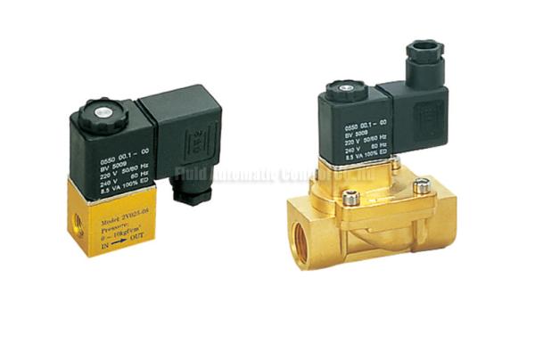 2V Series Brass 2 Position 2 Way Pneumatic Solenoid Valve G1/4,Orifice 2.5mm