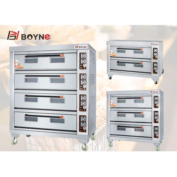 Печь пиццы с каменными оборудованиями кухни пекарни двойного слоя печи палубы газа