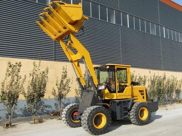 China Famous Brand ET920 Front Wheel Loader With Hay Fork Grass Loader With Grapple