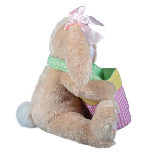 Fuzz animal bunny with basket, extrem soft ,cuddle play sets for kids, best gifts for toddles, sanfe and Eco friendly