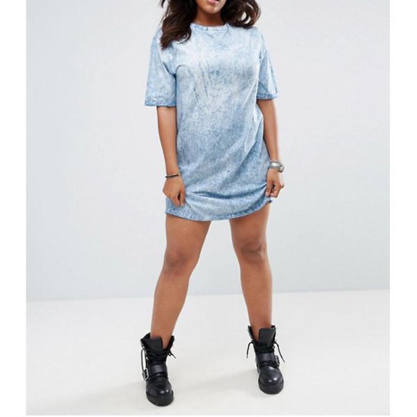 New custom plus size dropped shoulder tie dye cloths women dress