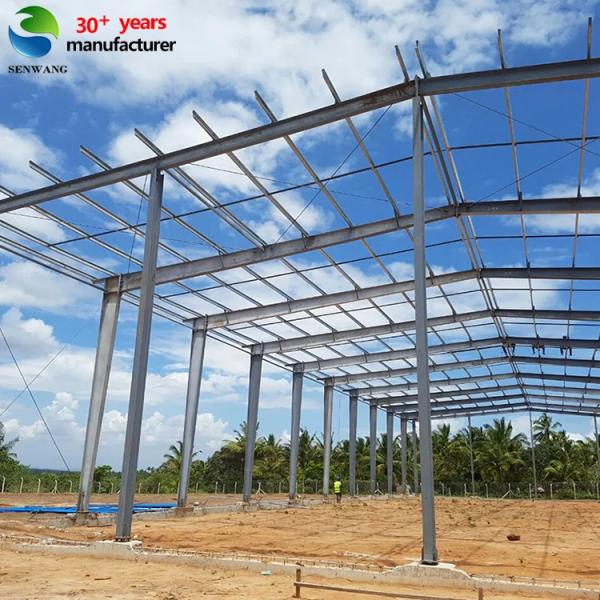 Windproof Steel Structure Warehouse with Earthquake Resistant 7-9 Grade and Secondary Frame C&Z Purlin for Commercial Storage