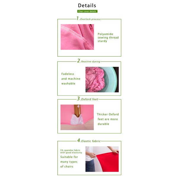 Spandex Polyester High Back Dining Chair Slipcovers OEM