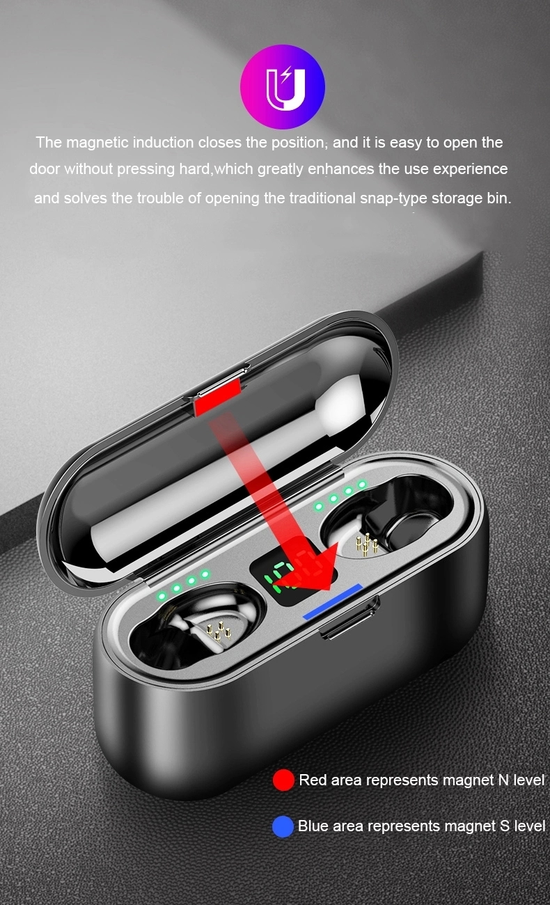 Наушник банка силы Bluetooth 5,0 с дисплеем СИД IPX7 водоустойчивым