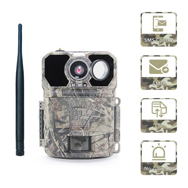 A câmera exterior CMOS da fuga dos animais selvagens da G/M MMS camufla 30MP 4G 1080P que caça a câmera