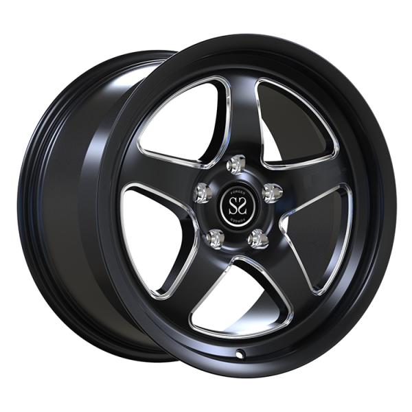 After Market Style Gloss Black Machined 16X7J 5x127 Bolt Size for Jeep Cherokee II (XJ)