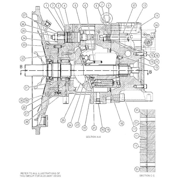 342-1882 3421882 Hydraulic Gear Pump Excavator Engine Parts For C9 C9.3 336D2L