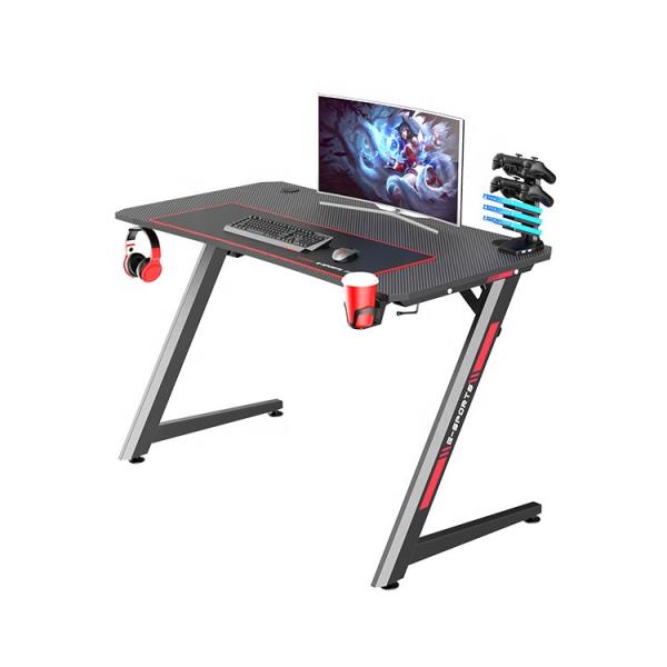 Customized Boutique Metal Flat Table Gaming Desk with Other Surface Material in Blue