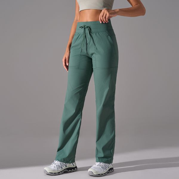Women's Drawstring Scrub Pants Breathable Lightweight Straight for Medical Work Wear