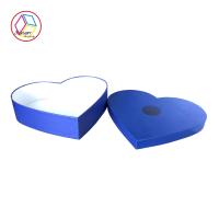Forma brillante vacía del corazón de la laminación de las cajas de regalo del chocolate de la cartulina azul del color