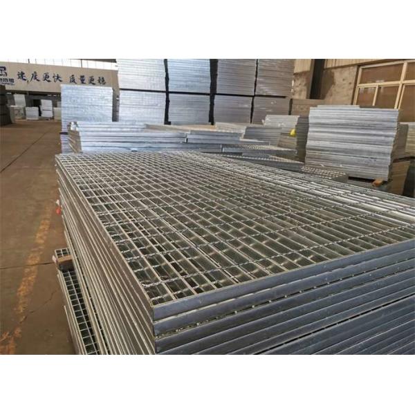 Silver Q235 Stainless Steel Floor Grating Hot Dip Galvanized High Strength