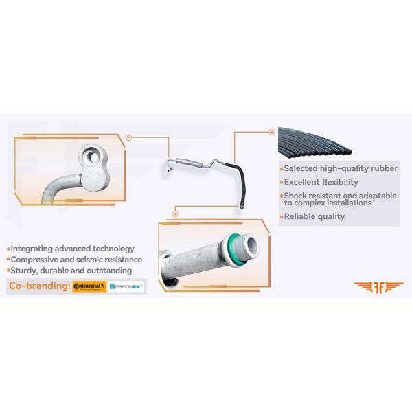 BMW E32 E34 64538390652 Car AC Pipe Suitable 92-96 3.0L 4.0L Car Aircon Hoses