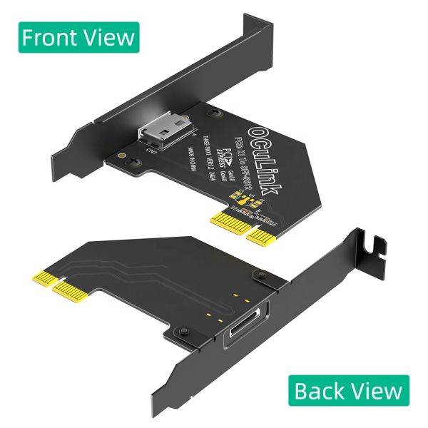 PCI-E 4.0 x1 to Oculink SFF-8611/8612 Adapter with SFF-U.2 SSD Conversion and Wide OS Compatibility