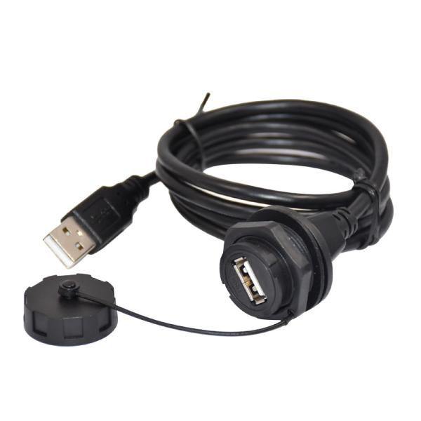 USB 2,0 мужчины соединителя локальных сетей Rohs промышленный к женскому кабелю USB 2,0 панели