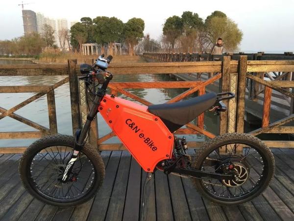 Full Suspension Powerful Ebike 72V 3000W With 45mm Magnet Hub Motor