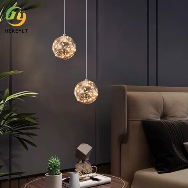 Starry Glass Pendant Light Bedroom Bed Porch Hallway Small Pendant Light