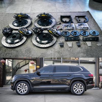 Forging VW Big Brake Kit Front 6 Piston And Rear 4 Piston Caliper With Keep EPB Small Caliper For Teramont 20 Inch