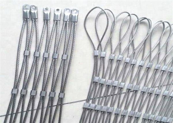 4mm 50mm Stainless Steel Cable Mesh Diamond Hole Safety