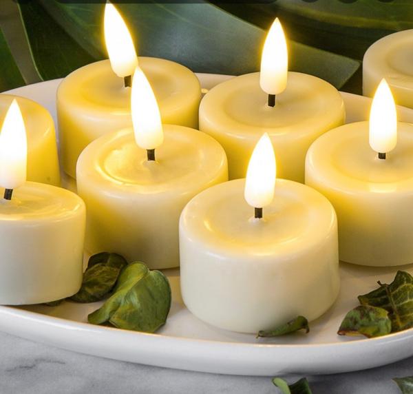Venda quente boa qualidade de cera real LED candeia pilar para casamentos
