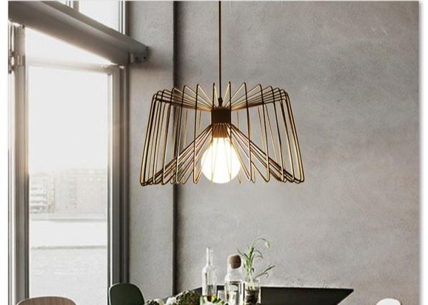 A gaiola retro do fio de metal do quarto dá forma à luz moderna do pendente de 38*20cm