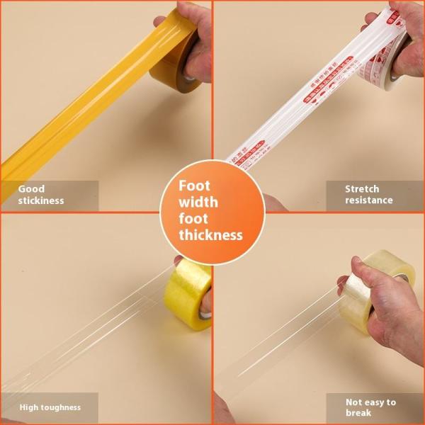 Crystal-Clear Transparency Adhesive Sealing Tape Tear-Resistant Easy-To-Tear