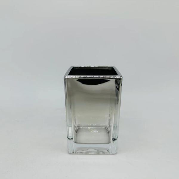 Accessoires de salle de bains en verre noir gradient de forme carrée et rectangulaire accessoires de salle de bain de luxe pinceaux de toilettes distributeur de savon à main