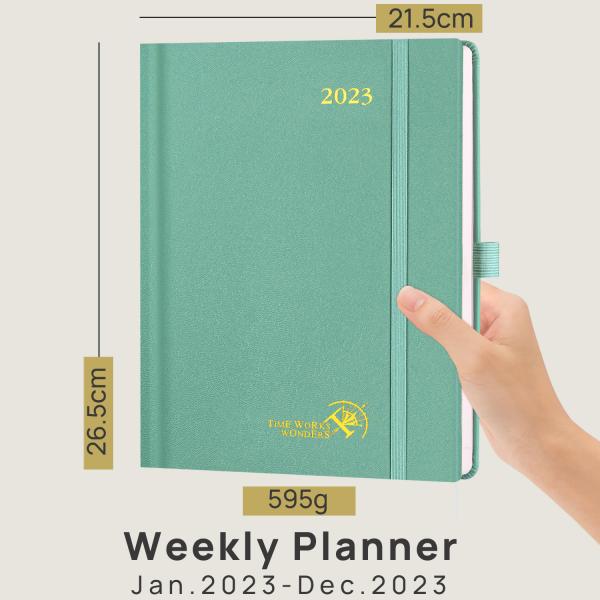 Custom Hardcover Weekly Planner 2023 2 Page Weekly Plan Quick Search Corners