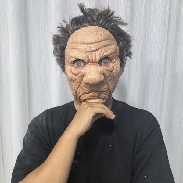 Authentic Human Facial Look Latex Mask for Stage Performances and Film Shoots - One Size Fit Most Theatrical Mask