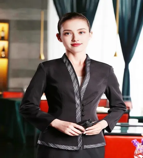 Unisex Design Restaurant Bar Housekeeping Long Sleeve Manager Uniform