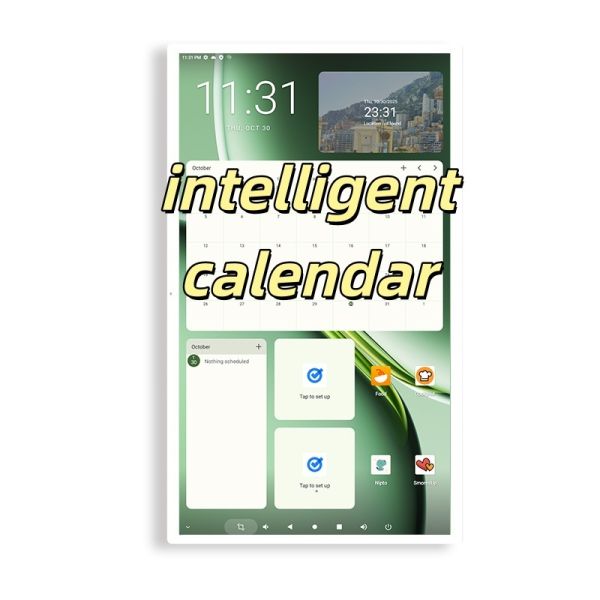 Multiple Dateformat Digital Calendar Display , Wall Mounted TouchScreen Calendar Display