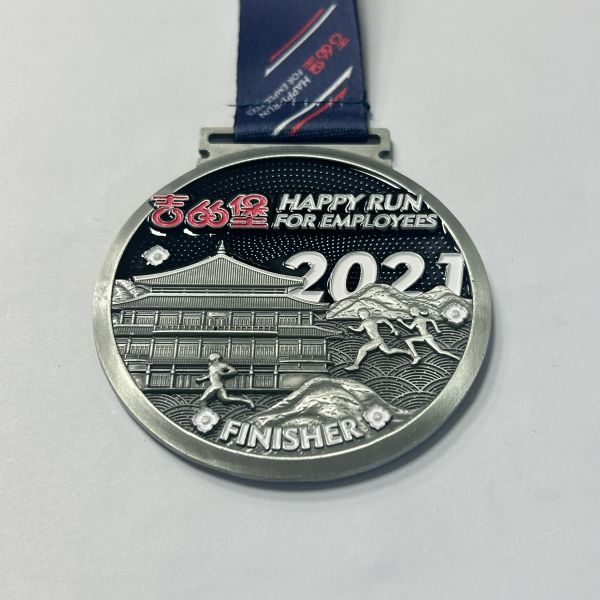 Eco‑Friendly Plated Zinc Alloy Marathon Finisher Medal, Custom Sports Competition Award