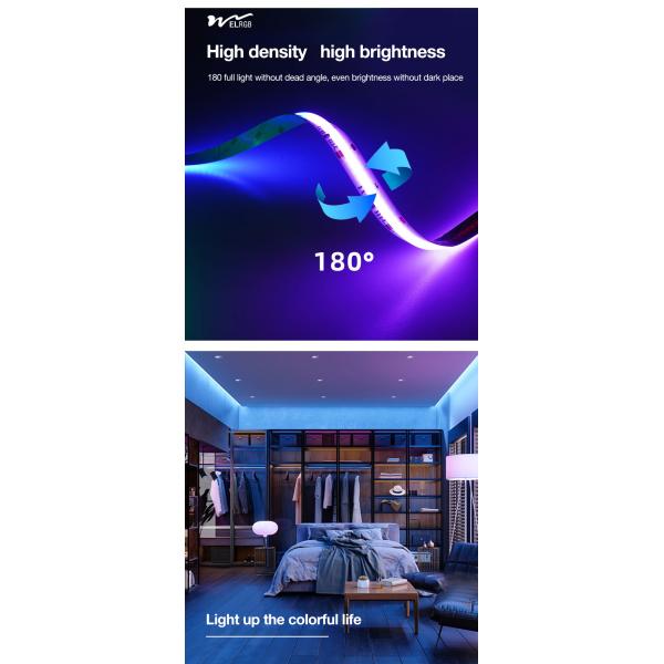 840Leds/M 24V IP65 водонепроницаемый гибкий RGB светодиодный светодиод с голосовым управлением и 3-