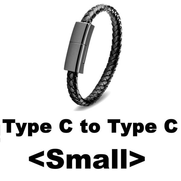 USB C To USB C Short Charging Cable 7.9in Portable Fashion Fast Bracelet Charger Wrist Data Transfer Cord For IOS Huawei Samsung Galaxy LG Android
