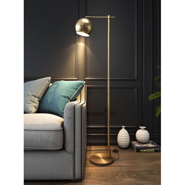 direct factory antique brass LED floor lamp eye protection work light office standing lamp hotel guest room light luxury