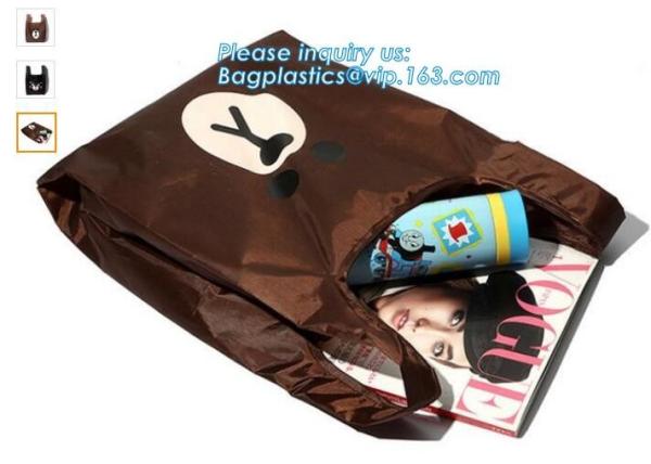 Grocery Tote Bags Foldable Into Attached Pouch, Waterproof Reusable Gift Bags, Washable, Durable And Lightweight