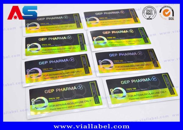 Impressão adesiva forte do filme CMYK do laser do ANIMAL DE ESTIMAÇÃO de 10ml Vial Labels para a farmácia